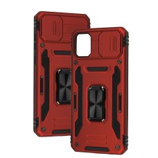 Чохол для Samsung Galaxy A05 (A055) Camshield Army Ring червоний