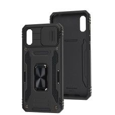 Чохол для Xiaomi Redmi 9A Camshield Army Ring чорний