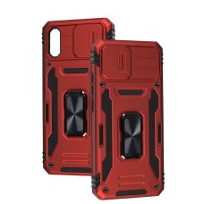 Чохол для Xiaomi Redmi 9A Camshield Army Ring червоний