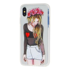 Чохол для iPhone Xs Max силікон Tech 21 "дівчина"