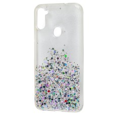 Чохол для Samsung Galaxy A11/M11 Wave confetti прозоро-сріблястий