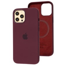 Чохол для iPhone 12 Pro Max MagSafe Silicone Full Size plum