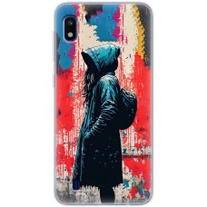 Чохол для Samsung Galaxy A10 (A105) MixCase асорті дівчина в плащі