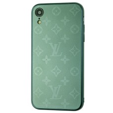 Чохол для iPhone Xr glass LV зелений