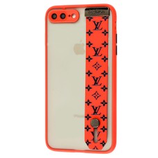 Чохол для iPhone 7 Plus / 8 Plus WristBand LV червоний / чорний