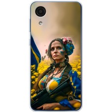 Чохол для Samsung Galaxy A03 Core (A032) MixCase патріотичні ніжна Українка