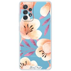 Чохол для Samsung Galaxy A72 Mixcase квіти магнолії бежеві