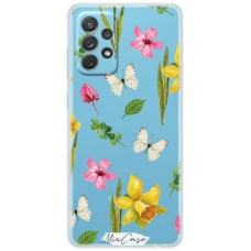Чохол для Samsung Galaxy A72 Mixcase квіти білі метелики в нарцисах