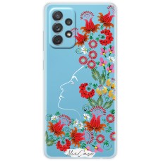 Чохол для Samsung Galaxy A72 Mixcase квіти дама в квітковому розписі