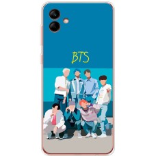Чохол для Samsung Galaxy A04 (A045) MixCase BTS на блакитному