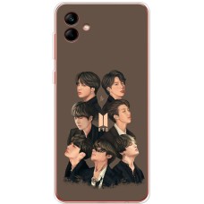Чохол для Samsung Galaxy A04 (A045) MixCase BTS на коричневому