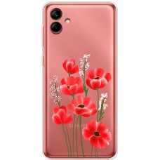 Чохол для Samsung Galaxy A04 (A045) Mixcase квіти маки в польових травах