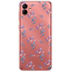 Чохол для Samsung Galaxy A04 (A045) Mixcase квіти патерн гілки з градієнтом
