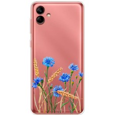 Чохол для Samsung Galaxy A04 (A045) Mixcase квіти волошки в пшениці