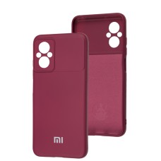 Чохол для Xiaomi Poco M5 Silicone Full camera marsala