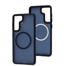 Чохол для Samsung Galaxy S21 FE (G990) WAVE Matte Insane MagSafe midnight blue