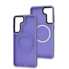 Чохол для Samsung Galaxy S21 FE (G990) WAVE Matte Insane MagSafe light purple