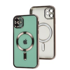 Чохол для iPhone 11 Fibra Chrome MagSafe rose gold