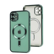 Чохол для iPhone 11 Fibra Chrome MagSafe light green