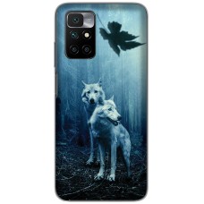 Чохол для Xiaomi Redmi 10 Mixcase пара вовків та лист