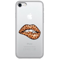 Чохол для iPhone 7 / 8 / SE MixCase Леопард губи