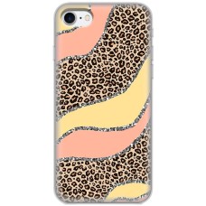 Чохол для iPhone 7/8/SE MixCase Леопард жовто-рожевий