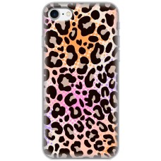 Чохол для iPhone 7 / 8 / SE MixCase Леопард рожево-жовтогарячий