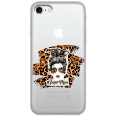 Чохол для iPhone 7 / 8 / SE MixCase Леопард super mom