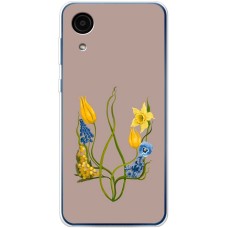 Чохол для Samsung Galaxy A03 Core (A032) Патріотичні квіти у формі герба