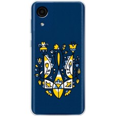 Чохол для Samsung Galaxy A03 Core (A032) MixCase патріотичні військовий герб із квіти
