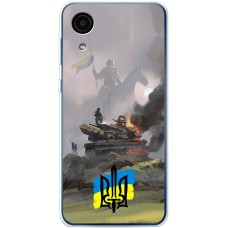 Чохол для Samsung Galaxy A03 Core (A032) MixCase патріотичні танк у вогні