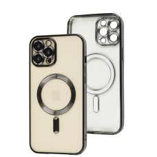 Чохол для iPhone 12 Pro Max Fibra Chrome MagSafe black