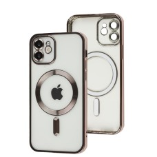 Чохол для iPhone 12 Fibra Chrome MagSafe rose gold