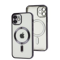 Чохол для iPhone 12 Fibra Chrome MagSafe dark purple