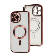 Чохол для iPhone 13 Pro Max Fibra Chrome MagSafe red