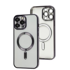 Чохол для iPhone 13 Pro Max Fibra Chrome MagSafe dark purple
