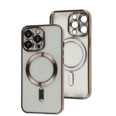 Чохол для iPhone 13 Pro Fibra Chrome MagSafe rose gold