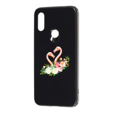 Чохол для Xiaomi Redmi 7 glass print "фламінго"