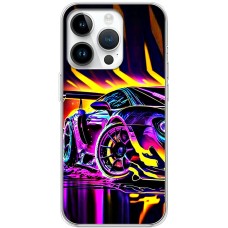 Чохол для iPhone 15 Pro MixCase машини в полум'ї