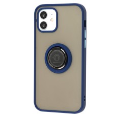 Чохол для iPhone 12 / 12 Pro LikGus Edging Ring синій