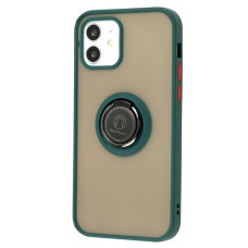 Чохол для iPhone 12 / 12 Pro LikGus Edging Ring оливковий