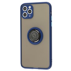 Чохол для iPhone 11 Pro Max LikGus Edging Ring синій
