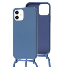 Чохол для iPhone 12 / 12 Pro Wave Lanyard with logo blue cobalt