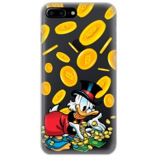 Чохол для iPhone 7 Plus / 8 Plus MixCase гроші качка із золотом