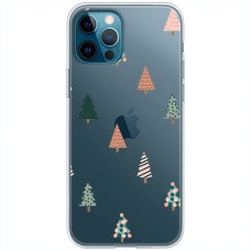 Чохол для iPhone 14 Pro Max MixCase Новий рік патерн новорічні ялинки