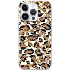Чохол для iPhone 15 Pro MixCase Леопард ланцюжок