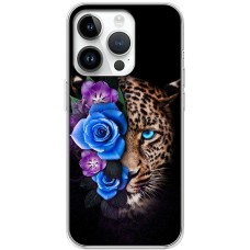 Чохол для iPhone 15 Pro MixCase Леопард у квітах