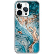 Чохол для iPhone 15 Pro MixCase мармур бірюзовий