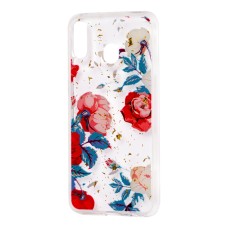 Чохол для Samsung Galaxy M20 (M205) Flowers Confetti "троянда"