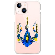 Чохол для iPhone 13 mini MixCase патріотичні тризуб з квітів